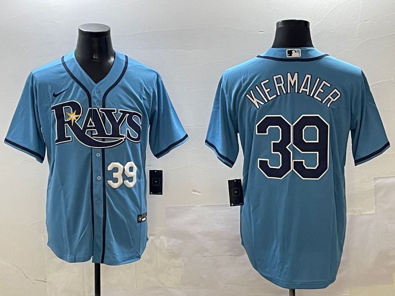 Men Tampa Bay Rays #39 Kiermaier Light Blue Game 2025 Nike MLB Jersey style 2